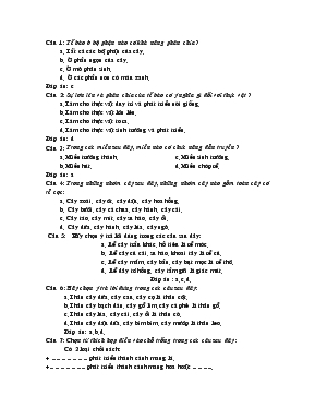 Đề kiểm tra sinh hocjlopws 6
